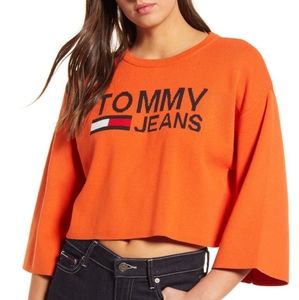 NWT Tommy Hilfiger Jeans Crop Knit Sweater